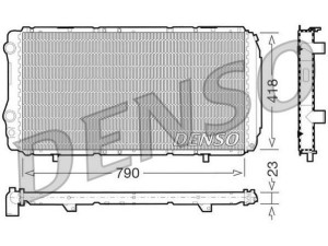 DRM09074 (DENSO) Радіатор основнийRenault Laguna I 93-00 Fiat Ducato 02-06 Peugeot Boxer 02-06