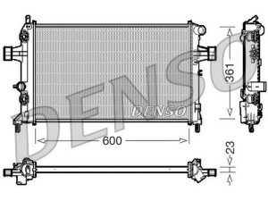 DRM20086 (DENSO) Радіатор основнийOpel Zafira A 99-05 Opel Zafira B 05-12 Opel Astra G 98-05