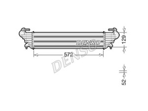 DIT09121 (DENSO) Радіатор інтеркулераFiat Tipo 15- Fiat 500L 12-22