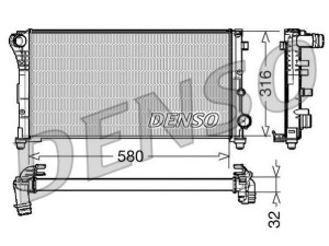 DRM09084 (DENSO) Радиатор основнойFiat Panda 03-12