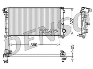 DRM09085 (DENSO) Радіатор основнийFiat Panda 03-12