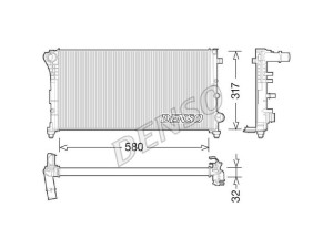 DRM09089 (DENSO) Радіатор основнийFiat Panda 03-12