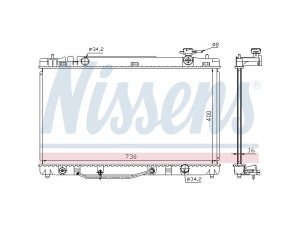 646808 (NISSENS) Радиатор основной под АКППToyota Camry 06-11