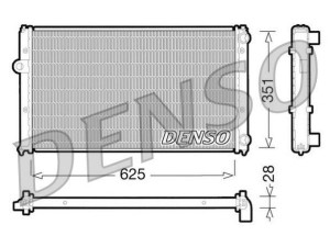 DRM26001 (DENSO) Радиатор основнойVW Golf III 91-98 VW Golf IV 97-03 SEAT Toledo II 99-04