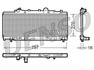 DRM09092 (DENSO) Радиатор основнойFiat Punto 93-99