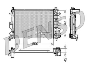 DRM25012 (DENSO) Радіатор основнийSAAB 9-3 98-03 SAAB 9-3 02-11