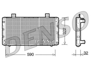 DRM25003 (DENSO) Радиатор основной