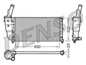 DRM09097 (DENSO) Радіатор основнийFiat Punto 93-99