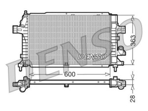 DRM20102 (DENSO) Радіатор основнийOpel Zafira B 05-12 Opel Astra G 98-05 Opel Astra H 04-14