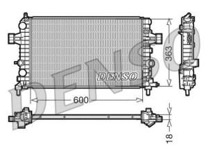 DRM20103 (DENSO) Радіатор основнийOpel Zafira B 05-12 Opel Astra G 98-05 Opel Astra H 04-14