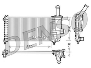 DRM09100 (DENSO) Радиатор основнойFiat Punto 03-10