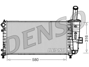 DRM09102 (DENSO) Радіатор основнийFiat Punto 03-10