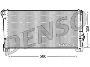 DRM09104 (DENSO) Радіатор основнийFiat Idea 03-12 Fiat Punto 03-10 Lancia Musa 04-12