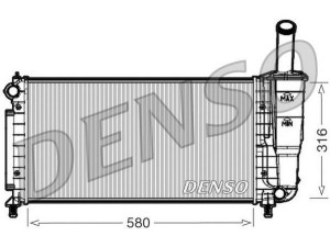 DRM09105 (DENSO) Радіатор основнийFiat Idea 03-12 Fiat Punto 03-10