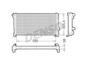 DRM09107 (DENSO) Радіатор основнийFiat Idea 03-12 Fiat Punto 03-10