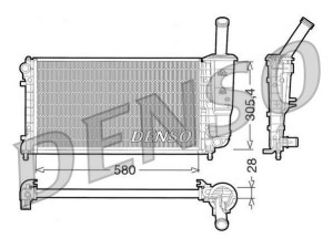 DRM09108 (DENSO) Радіатор основнийFiat Punto 03-10