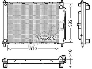 DRM23111 (DENSO) Радиатор основнойRenault Modus 08-12 Renault Modus 04-08 Renault Clio III 05-12