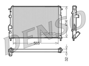 DRM23110 (DENSO) Радіатор основнийRenault Megane I 96-03 Renault Logan 04-13 Dacia Logan 04-12