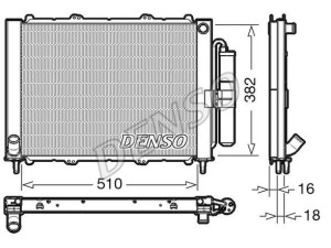 DRM23103 (DENSO) Радіатор основнийRenault Kangoo 97-07 Renault Kangoo 08-17