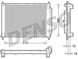 DRM23101 (DENSO) Радіатор основнийRenault Modus 08-12 Renault Modus 04-08 Renault Clio III 05-12