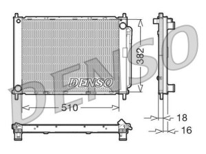 DRM23100 (DENSO) Радіатор основнийRenault Modus 08-12 Renault Modus 04-08 Renault Clio III 05-12