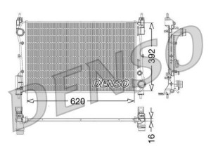 DRM09114 (DENSO) Радіатор основнийFiat Grande Punto 05-10