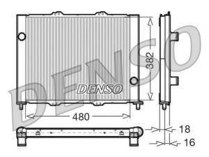 DRM23099 (DENSO) Радіатор основнийRenault Scenic II 03-09 Renault Megane II 03-09 Nissan Micra 03-10