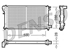 DRM21004 (DENSO) Радіатор основнийPeugeot 106 91-03 Citroen Saxo 96-04