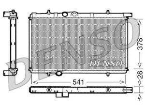 DRM21021 (DENSO) Радиатор основнойPeugeot 307 01-11 Peugeot Partner 08- Citroen Berlingo 96-08