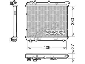 DRM21024 (DENSO) Радиатор основнойPeugeot 206 98-12 Peugeot 207 06-15 Citroen C3 09-16