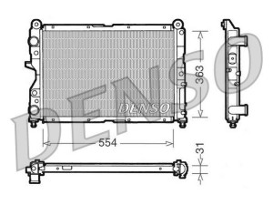 DRM09132 (DENSO) Радіатор основнийFiat Tempra 90-97 Alfa Romeo 145 96-01 Lancia Dedra 89-99