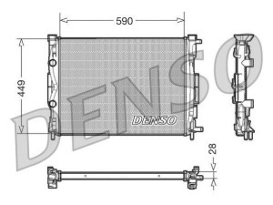 DRM23056 (DENSO) Радіатор основнийRenault Scenic II 03-09 Renault Megane II 03-09