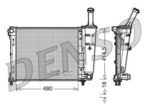 DRM09161 (DENSO) Радіатор основнийFord Ka 08-16 Fiat 500 07-20