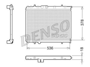 DRM21034 (DENSO) Радиатор основнойPeugeot 307 01-11 Peugeot Partner 08- Citroen Berlingo 96-08