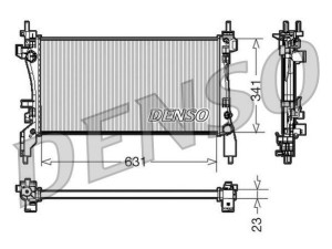 DRM09172 (DENSO) Радиатор основнойFiat Fiorino 07- Peugeot Bipper 08-17 Citroen Nemo 08-17