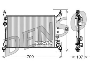 DRM09170 (DENSO) Радіатор основнийFiat Linea 07-18