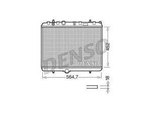 DRM21055 (DENSO) Радіатор основнийPeugeot 308 (T7) 07-19 Peugeot Partner 08- Citroen Berlingo 08-18