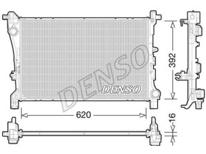 DRM09166 (DENSO) Радіатор основнийFiat 500L 12-22