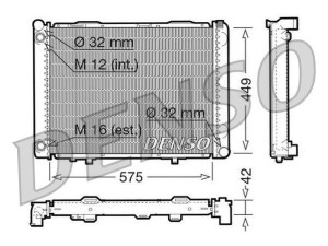 DRM17069 (DENSO) Радиатор основнойMercedes-Benz 190 (W201) 82-93