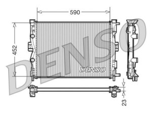 DRM23055 (DENSO) Радіатор основнийRenault Scenic II 03-09 Renault Megane II 03-09