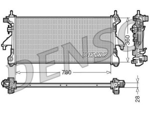 DRM21101 (DENSO) Радіатор основнийFiat Ducato 06-14 Peugeot Boxer 06-14 Citroen Jumper 02-06