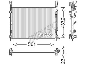 DRM23042 (DENSO) Радіатор основнийRenault Kangoo 09-17 Renault Kangoo 08-17 Mercedes-Benz Citan 12-21