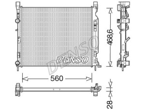 DRM23037 (DENSO) Радіатор основнийRenault Kangoo 09-17 Renault Kangoo 08-17 Mercedes-Benz Citan 12-21