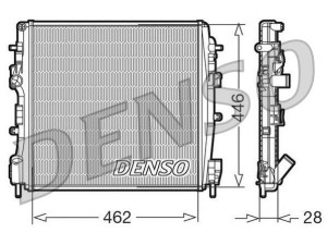 DRM23018 (DENSO) Радіатор основнийRenault Kangoo 08-17 Renault Trafic 00-14 Nissan Kubistar 03-08