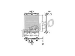 DRM21602 (DENSO) Радіатор основнийToyota Aygo 05-14 Peugeot 107 05-14 Citroen C1 14-21