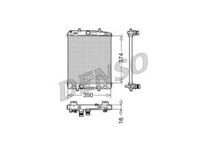 DRM21603 (DENSO) Радіатор основнийPeugeot 107 05-14 Citroen C1 05-14