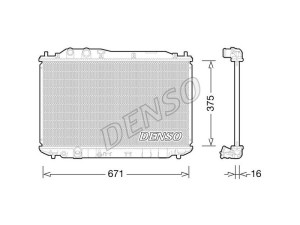 DRM40028 (DENSO) Радиатор основнойHonda Civic 4D 05-12