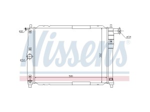 61644 (NISSENS) Радіатор основнийDaewoo Nubira 99-03 Daewoo Nubira 03-05 Daewoo Lanos 97-20
