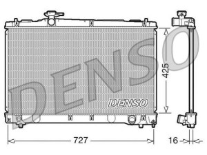 DRM50034 (DENSO) Радиатор основнойToyota Picnic 01-09 Toyota Avensis 03-10