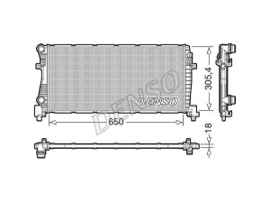 DRM02017 (DENSO) Радіатор основнийVW Golf VII 12-20 Audi A3 12-22 Skoda Octavia A7 13-19